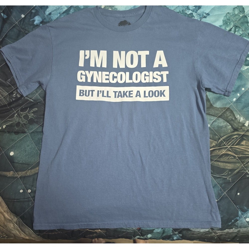 Danny Duncan Gyno Blue Graphic Short Sleeve T Shirt Mens Size Medium Spencer’s